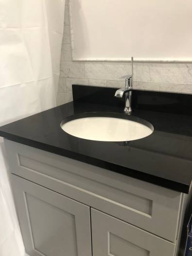 Bathroom vanity in Black Absolute